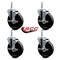 Service Caster 5 Inch Phenolic Wheel Swivel 58 Inch Threaded Stem Caster Set with Brake SCC SCC-TS20S514-PHS-TLB-58212-4 - alternate 2